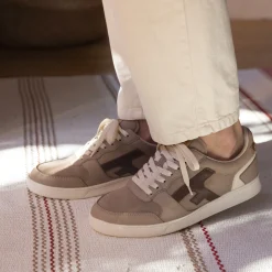 Baskets Beige Fonce & Camel