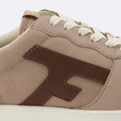 Baskets Beige Fonce & Camel