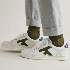 Baskets Blanche & Kaki