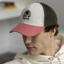 Casquette Rose & Vert Fonce