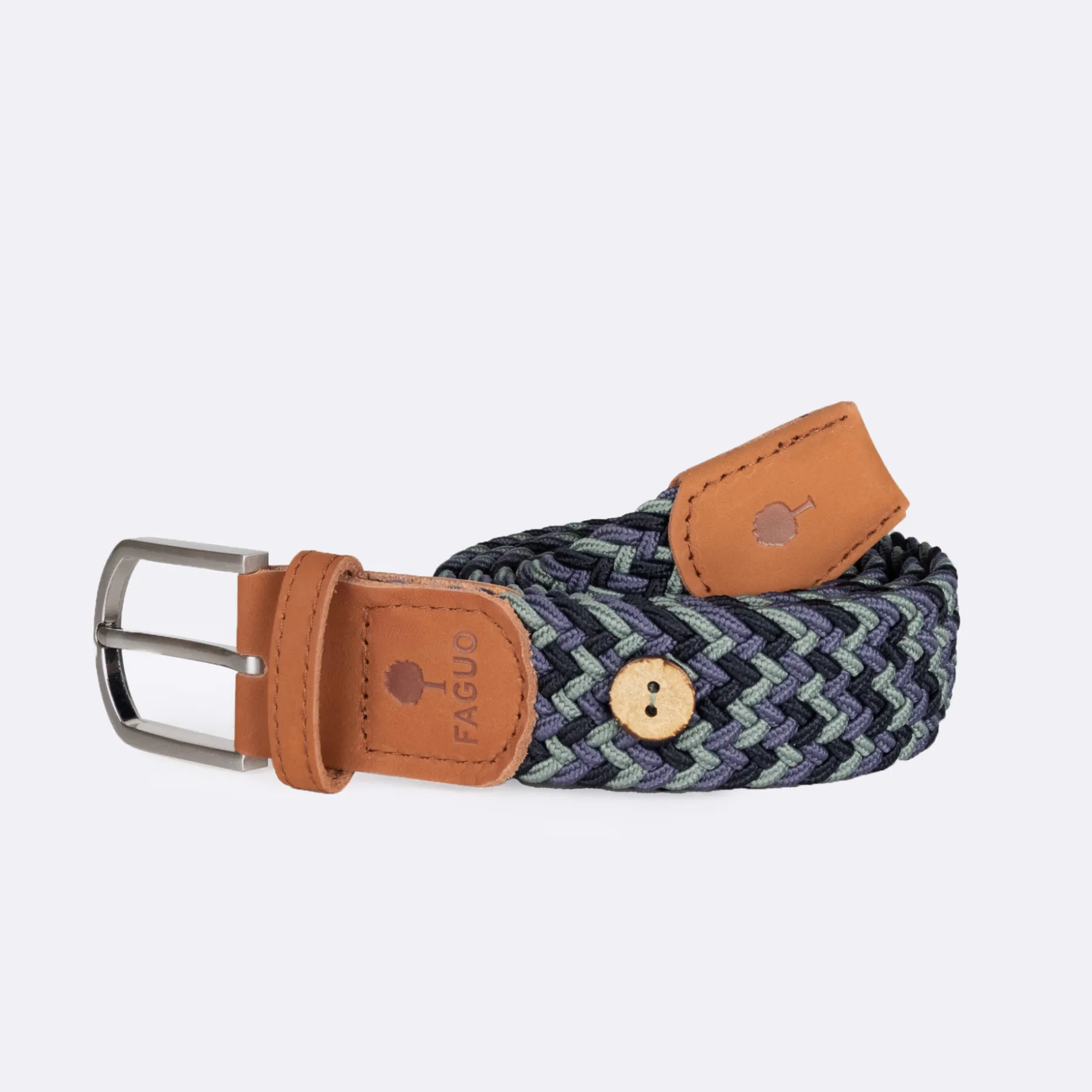 Ceinture Bleu Marine & Vert Fonce
