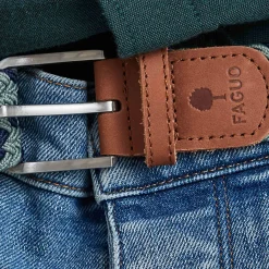 Ceinture En Polyester Recycle Et Elasthanne Vert & Bleu - Modele Belt