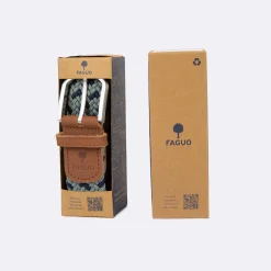 Ceinture En Polyester Recycle Et Elasthanne Vert & Bleu - Modele Belt