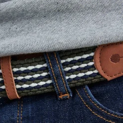 Ceinture En Polyester Recycle Et Elasthanne Bleu & Vert - Modele Belt