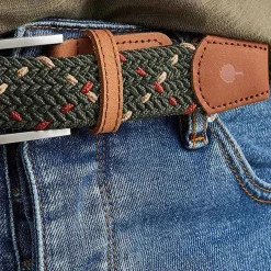 Ceinture En Polyester Recycle Kaki Belt