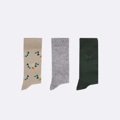 Chaussettes Beige & Bleu Marine