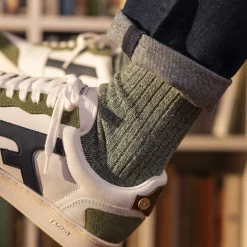 Chaussettes Kaki & Ecrue
