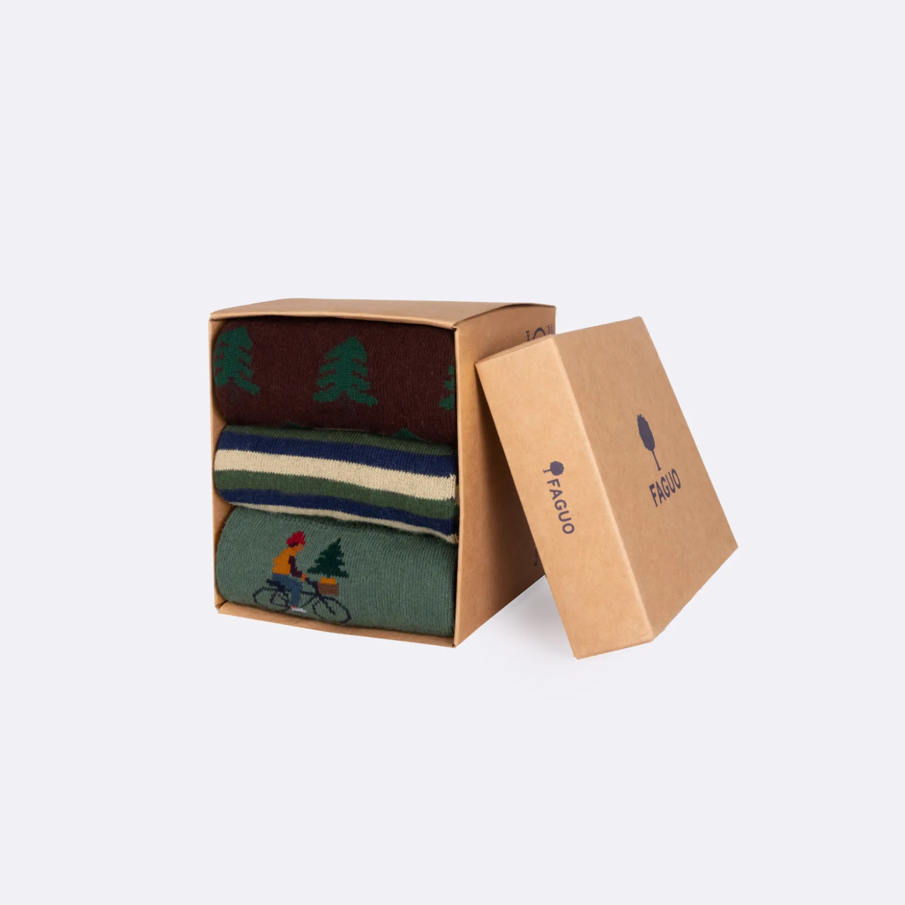 Chaussettes Vert Fonce & Multicolore