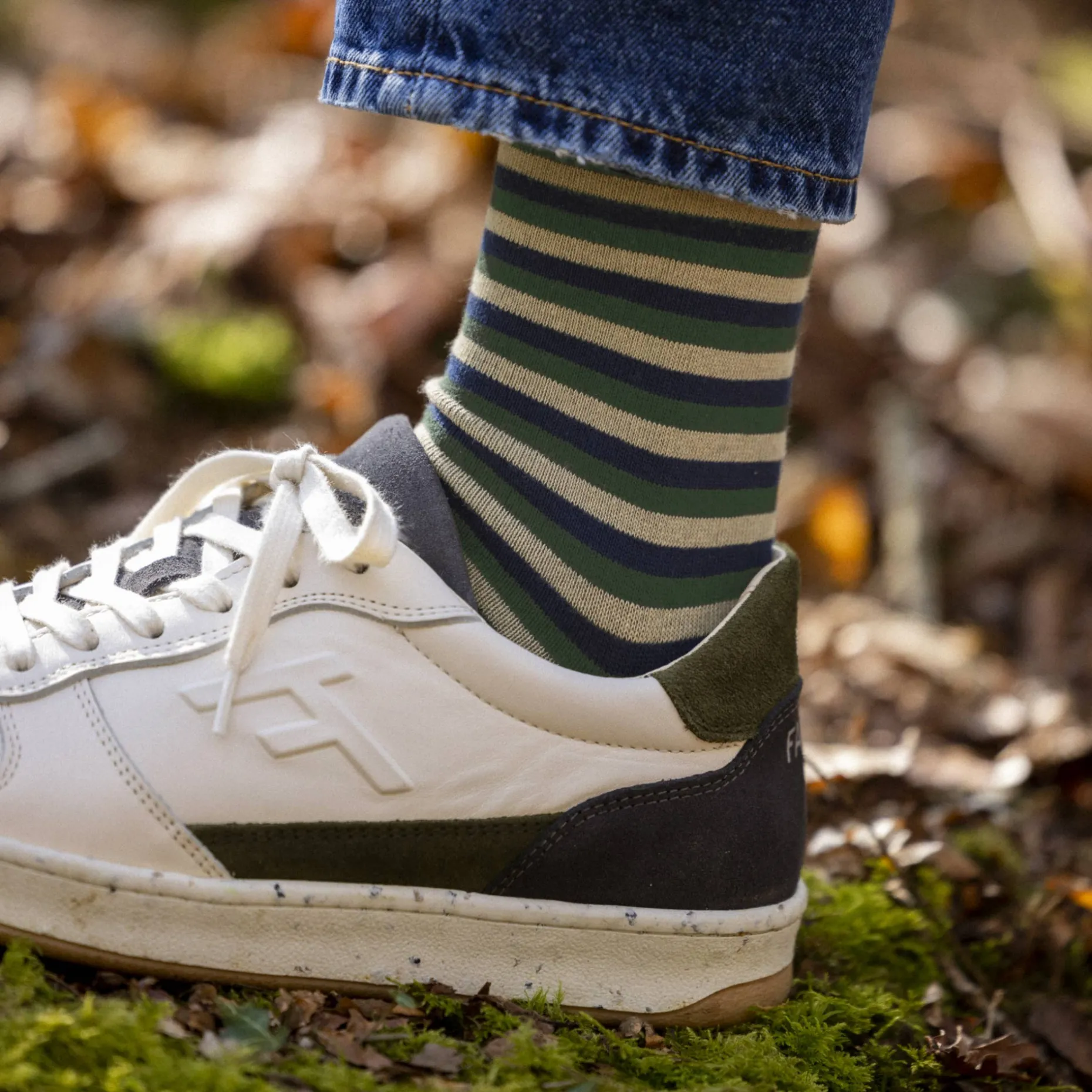 Chaussettes Vert Fonce & Multicolore