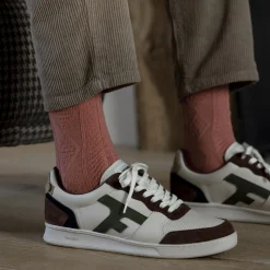 Chaussettes Vert Fonce & Rose