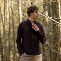Chemise Classique Bordeaux Fonce