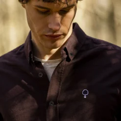 Chemise Classique Bordeaux Fonce