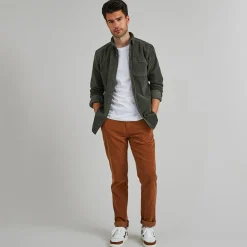 Chemise Classique Kaki Foncee