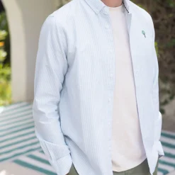 Chemise Manche Longue Blanche & Bleue