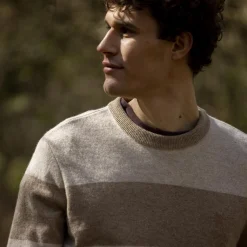 Pull A Rayures Beiges & Taupe