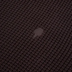 Pull Col Boutonne Bordeaux Fonce