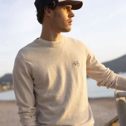 Pull Col Rond Beige Chine