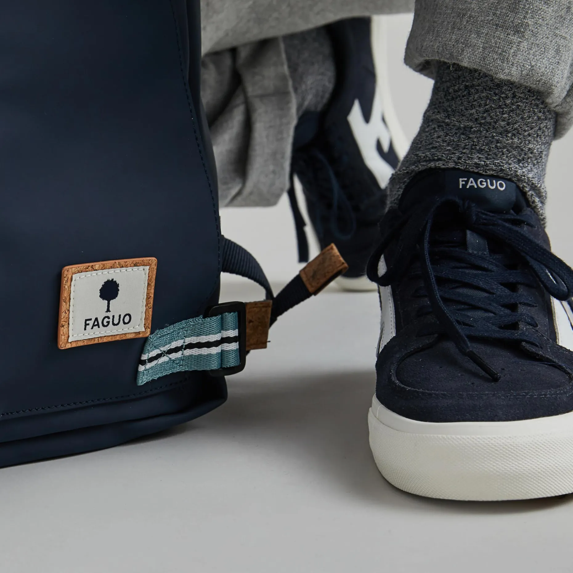 Sac A Dos En Polyester Recycle Bleu Marine - Modele Commuter