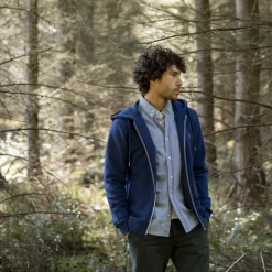 Sweat A Capuche Bleu Indigo