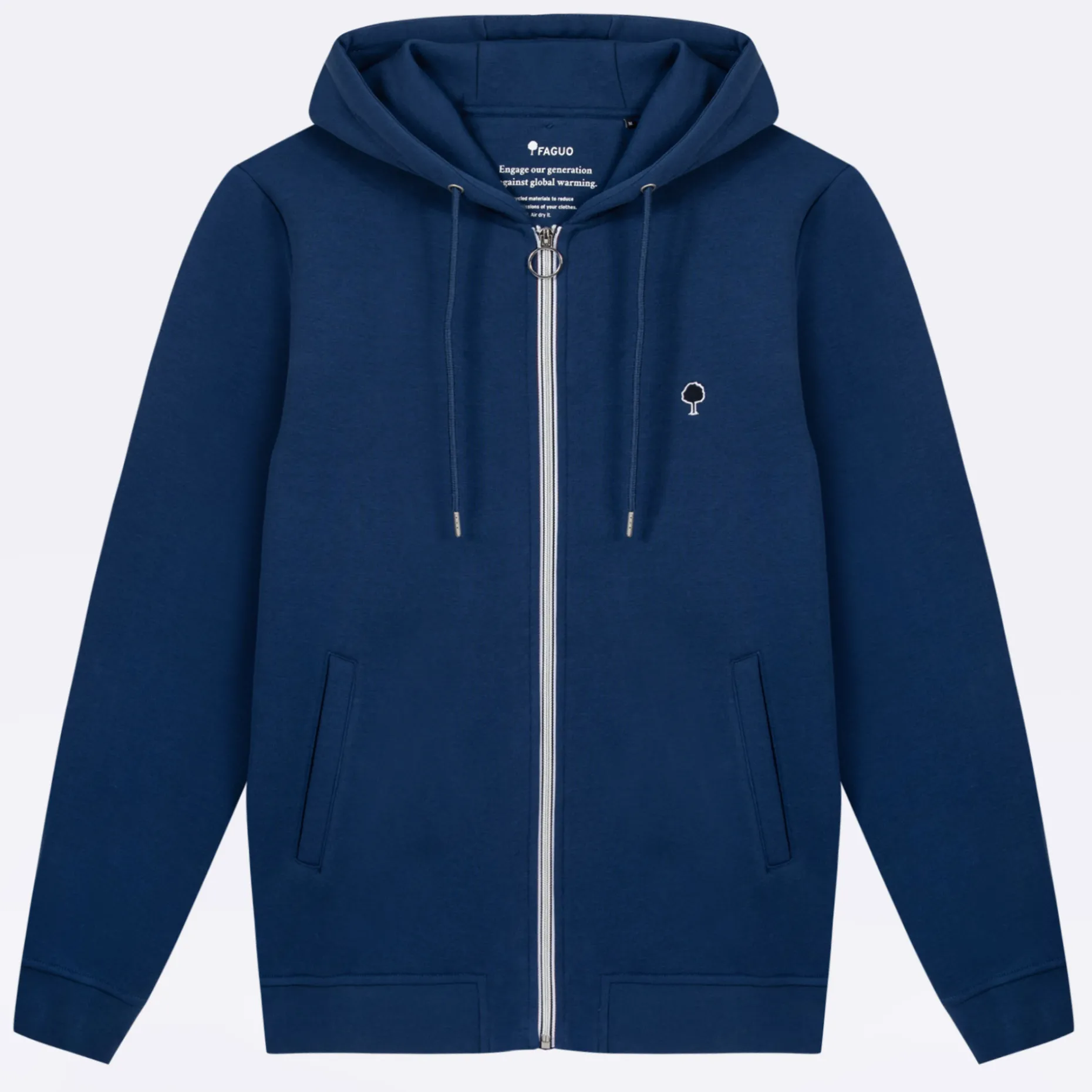 Sweat A Capuche Bleu Indigo