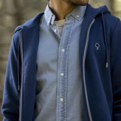Sweat A Capuche Bleu Indigo