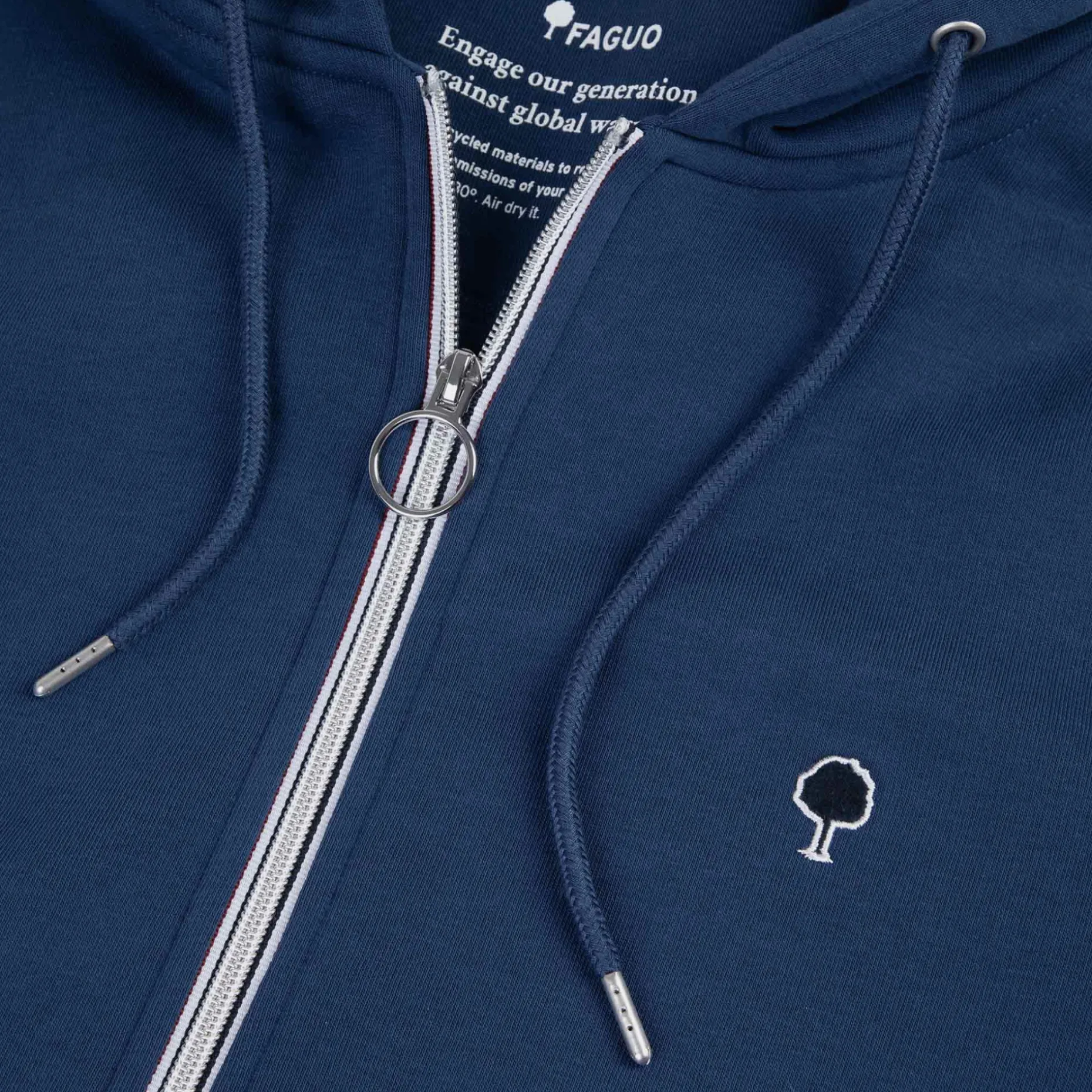 Sweat A Capuche Bleu Indigo