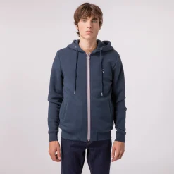 Sweat A Capuche Bleu Marine