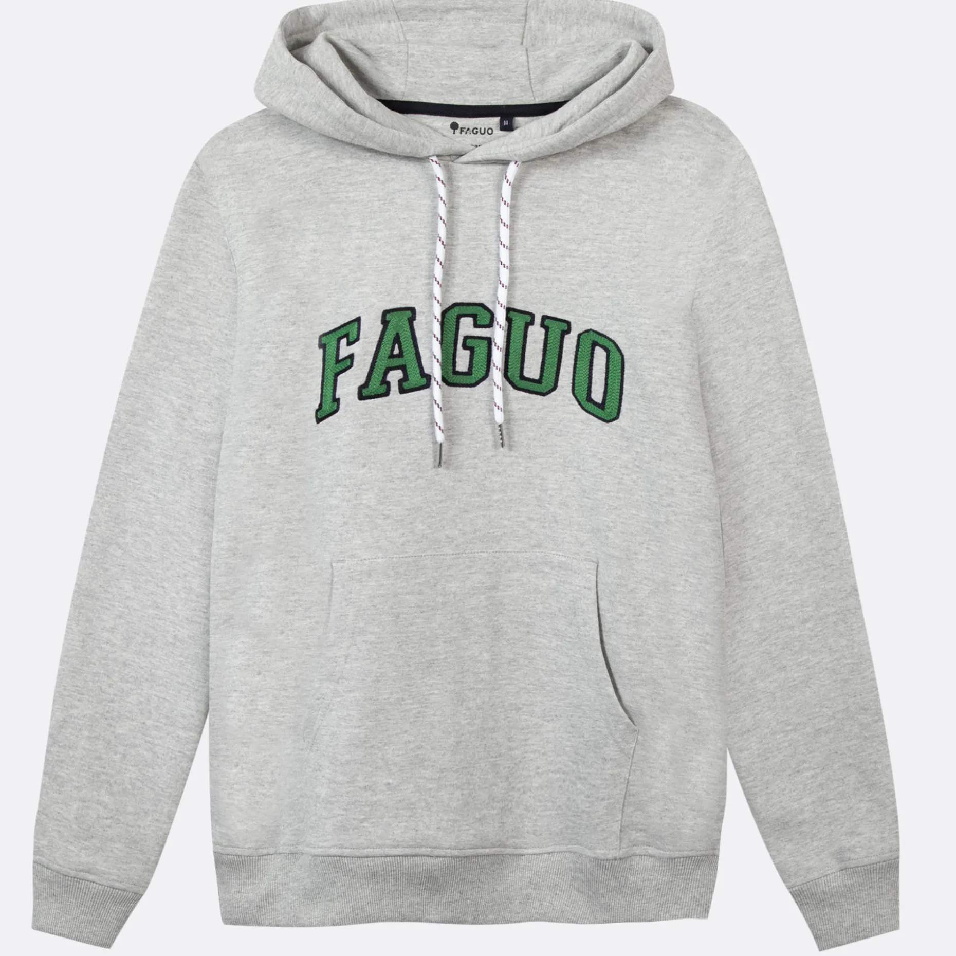 Sweat A Capuche Logo Faguo Gris Chine