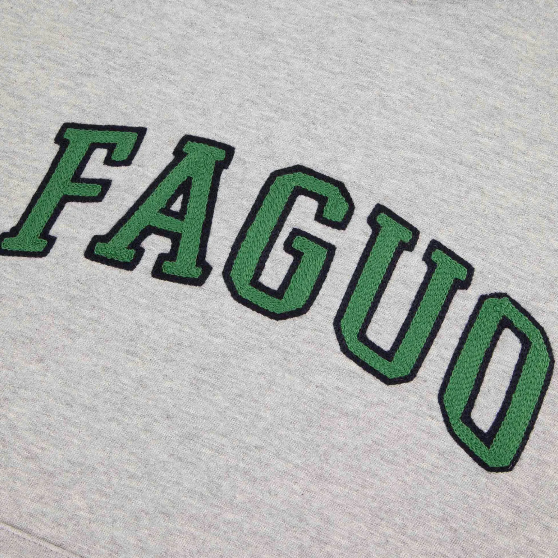 Sweat A Capuche Logo Faguo Gris Chine