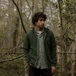 Sweat A Capuche Vert Fonce