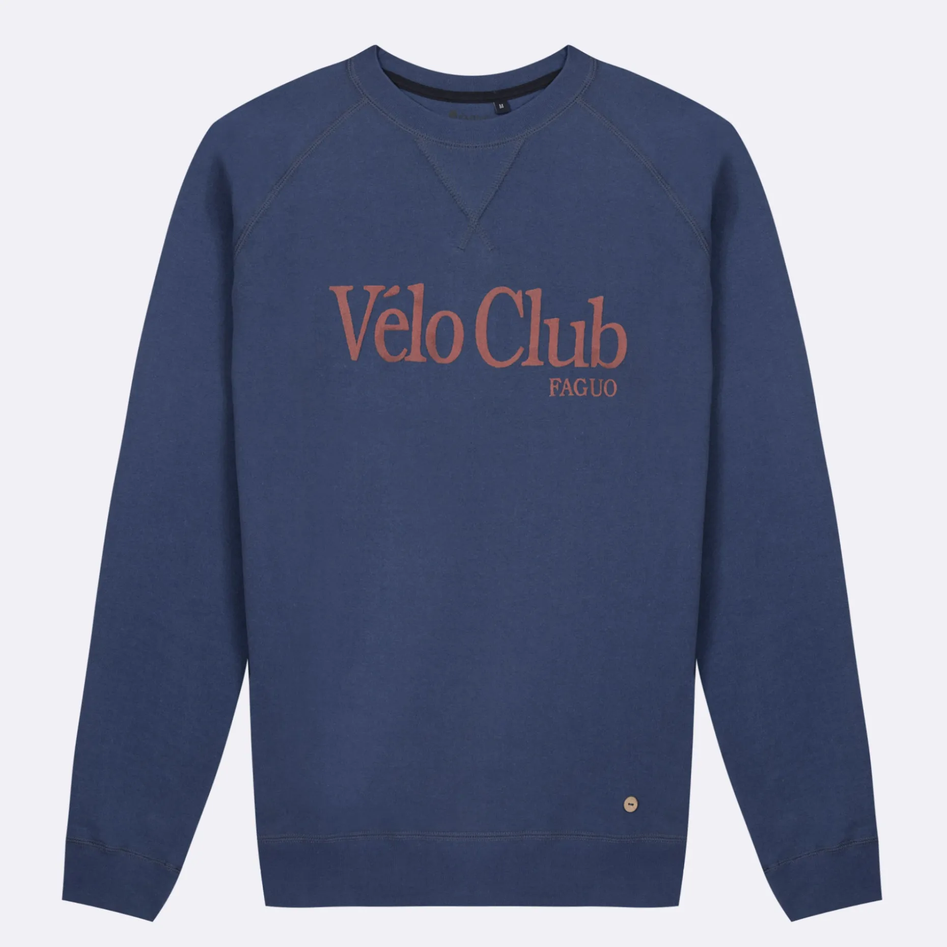 Sweat Col Rond Bleu Indigo Velo Club
