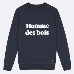 Sweat Col Rond Bleu Marine Homme De Bois