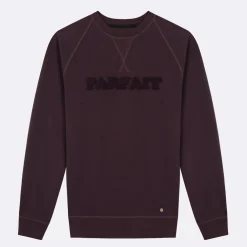 Sweat Col Rond Bordeaux Fonce Parfait