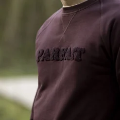 Sweat Col Rond Bordeaux Fonce Parfait