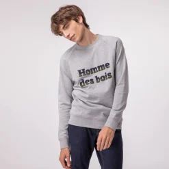 Sweat Col Rond Gris Chine Homme Des Bois