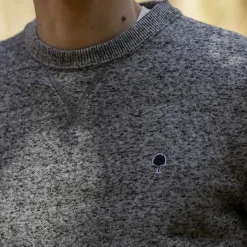 Sweat Col Rond Gris Chine Fonce