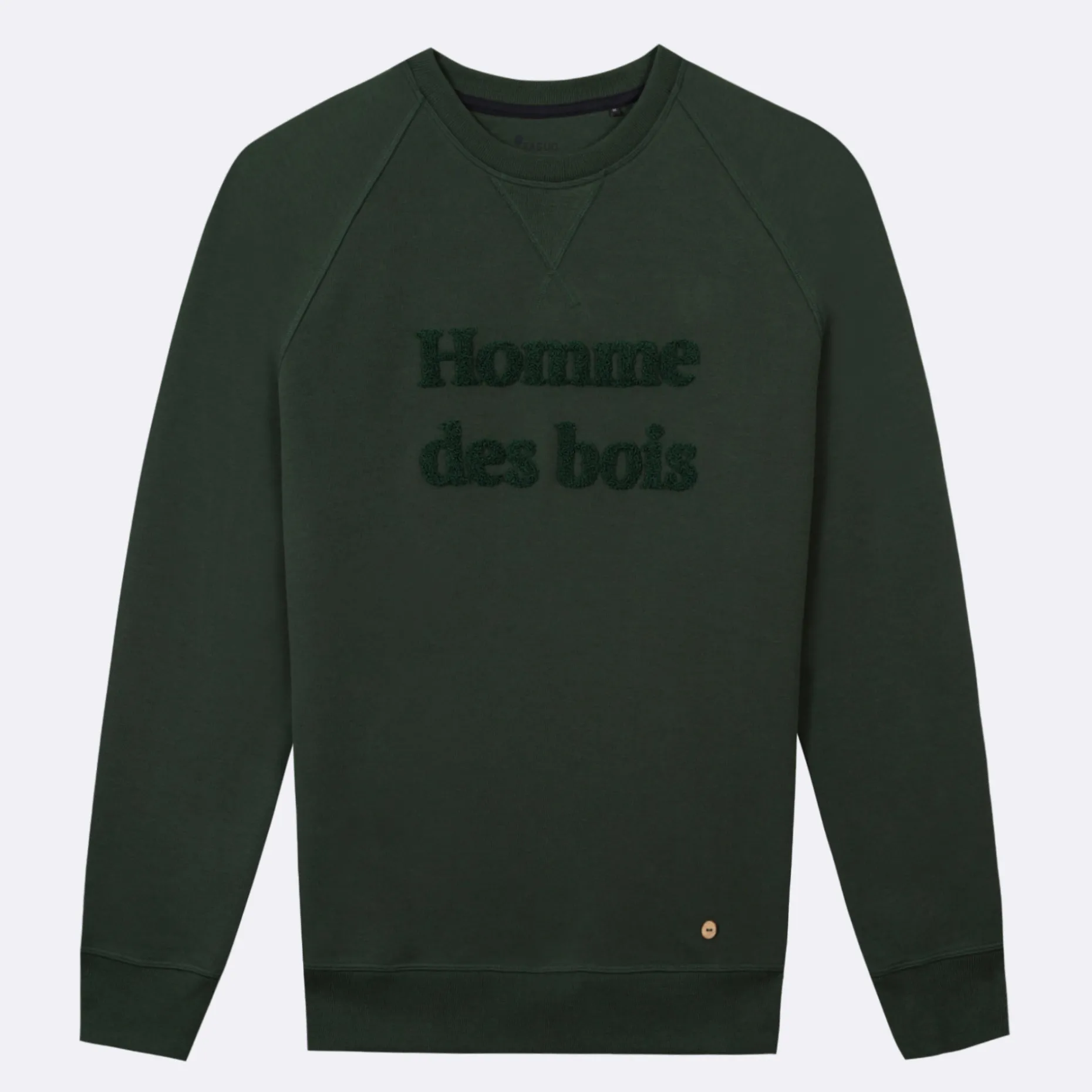 Sweat Col Rond Vert Fonce Homme Des Bois