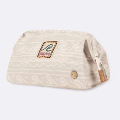 Trousse De Toilette Ecrue A Motif Vague Vegan