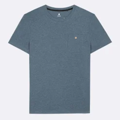 T-Shirt Col Rond Bleu Chine