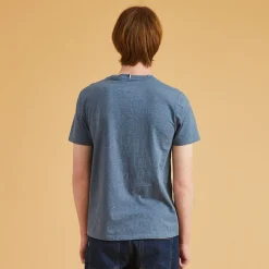 T-Shirt Col Rond Bleu Chine