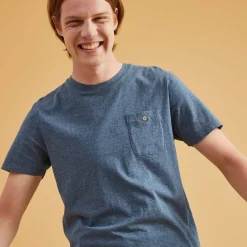 T-Shirt Col Rond Bleu Chine
