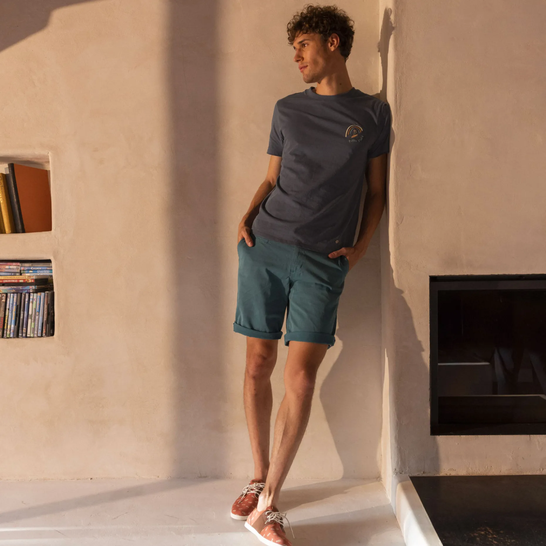 T-Shirt Col Rond Bleu Delave Pura Vida