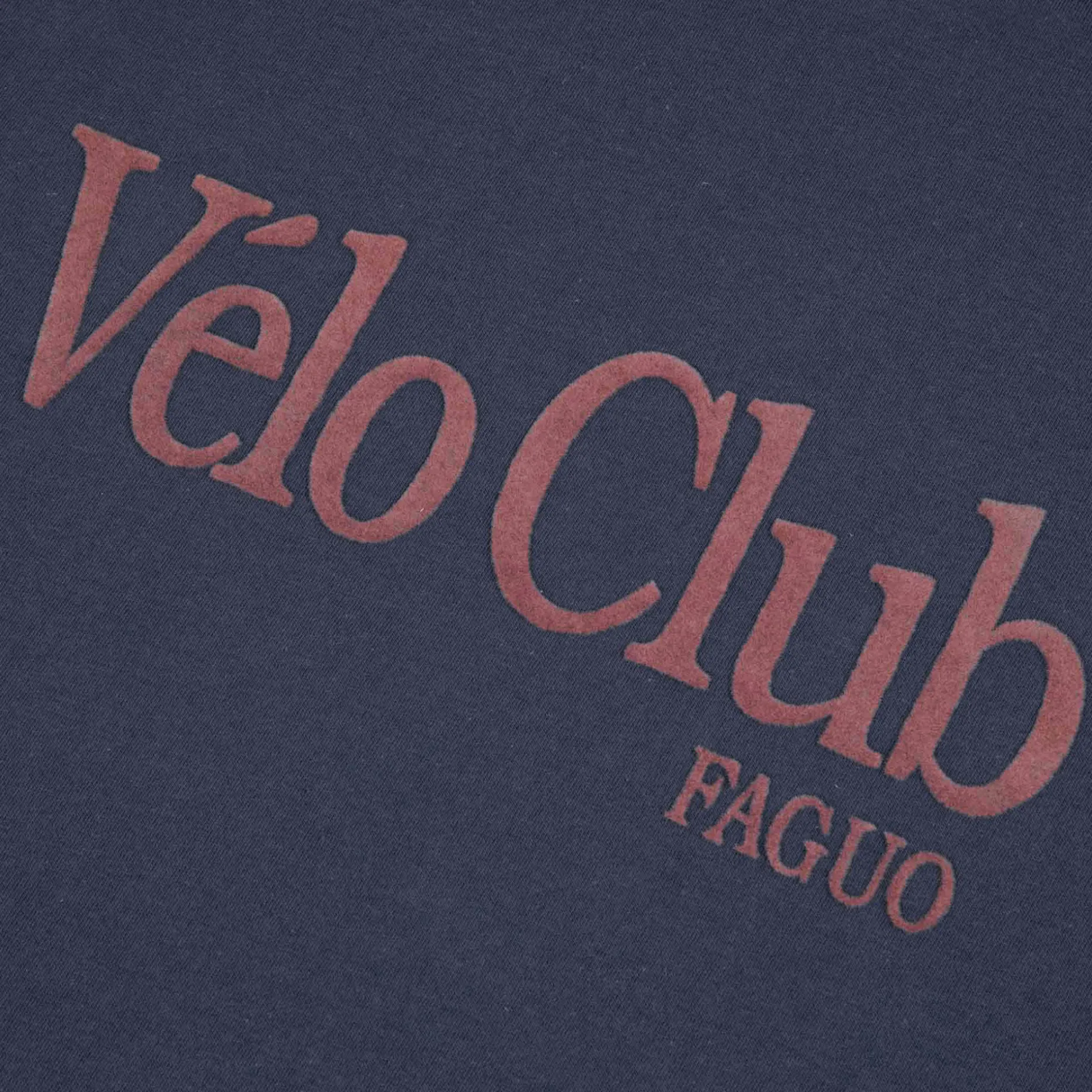T-Shirt Col Rond Bleu Indigo Velo Club