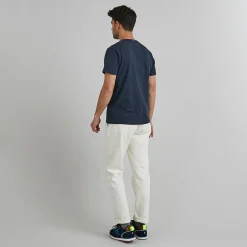 T-Shirt Col Rond Bleu Marine J'Aime Mon Velo