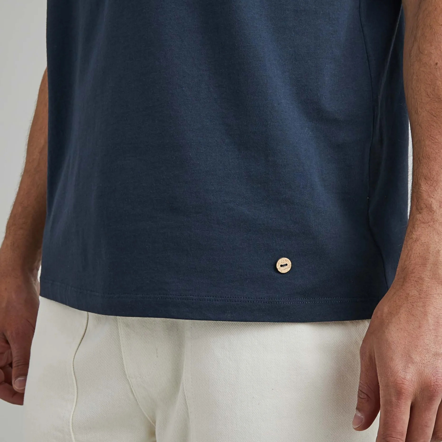 T-Shirt Col Rond Bleu Marine J'Aime Mon Velo