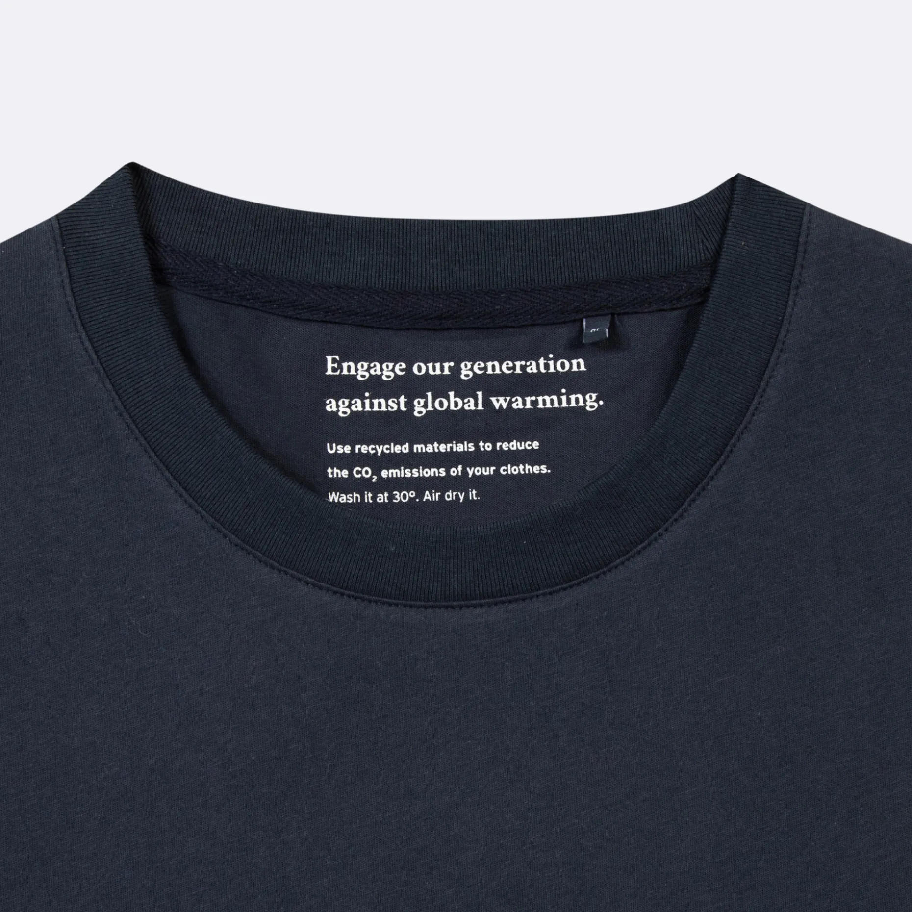 T-Shirt Col Rond Bleu Marine J'Aime Mon Velo