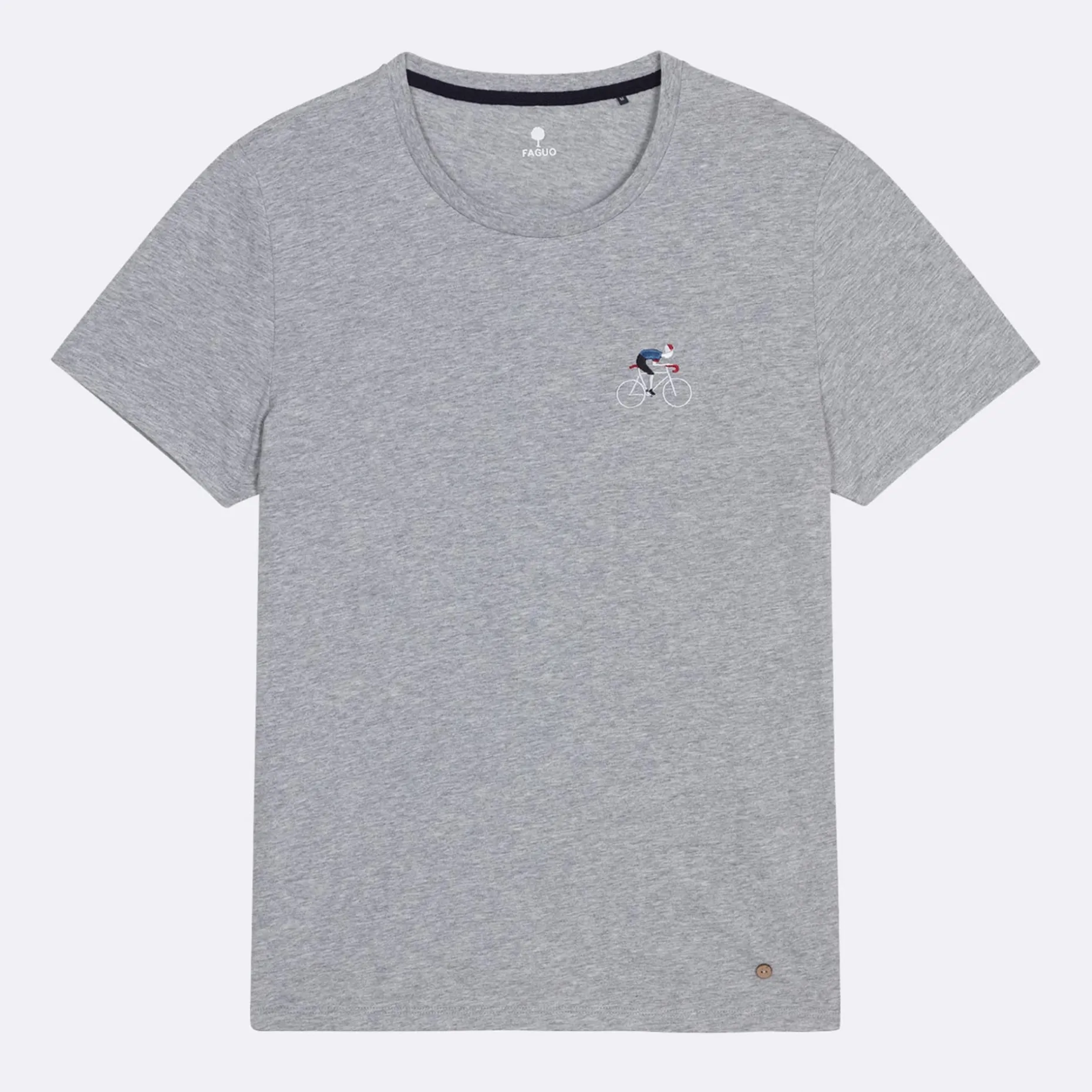 T-Shirt Col Rond Gris Chine Grimpeur