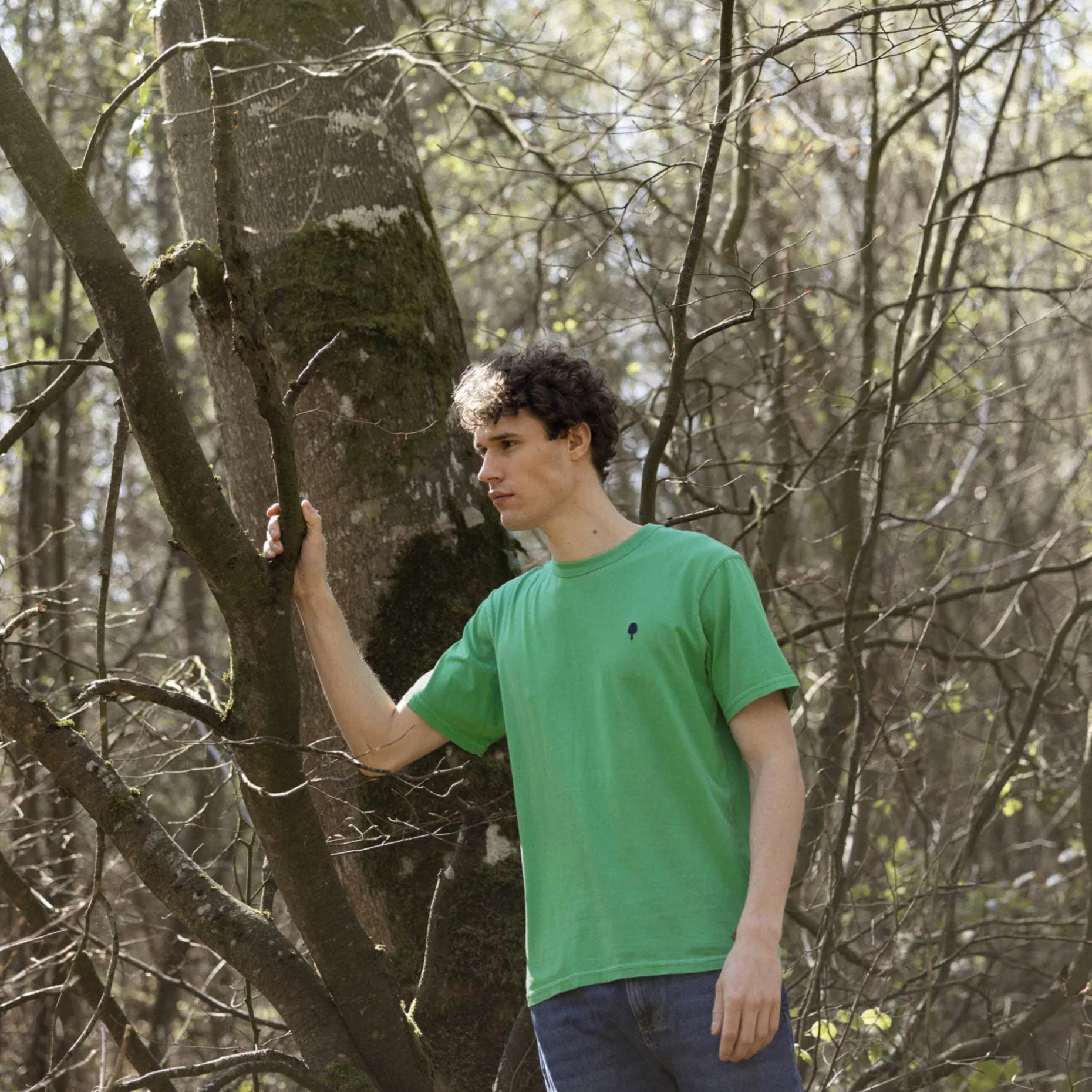 T-Shirt Col Rond Vert