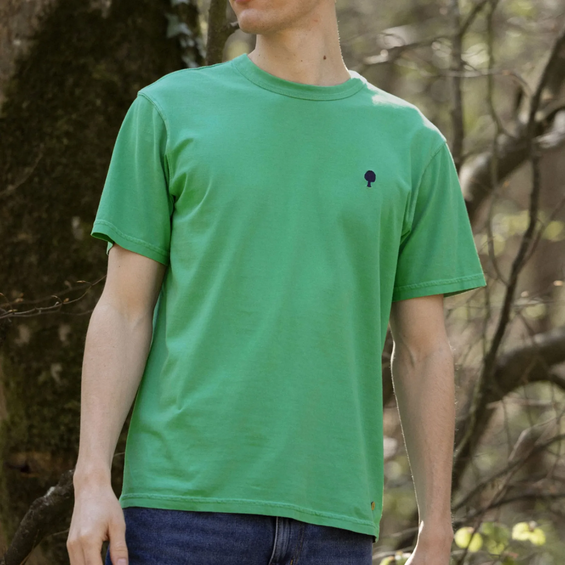 T-Shirt Col Rond Vert