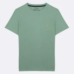 T-Shirt Col Rond Vert Clair Velo Multicolore